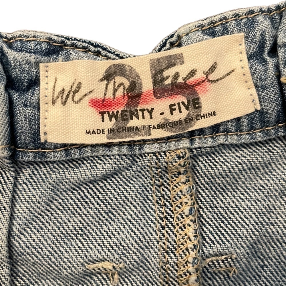 We the Free East of Eden Frayed Denim Mini Skirt, Size 25 - Picture 5 of 7